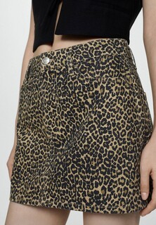 Юбка джинсовая Mango LEOPARD