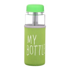 Бутылка для воды, 500 мл, my bottle, 19.5 х 6 см, чехол в комплекте, салатовая NO Brand