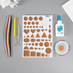 Набор инструментов для квиллинга(170 пол.0,5см, клей,иголки,линейка,пинцет,ин.д/кв.) 21х30см NO Brand