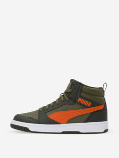 Кеды утепленные для мальчиков PUMA Rebound V6 Mid WTR Jr, Зеленый