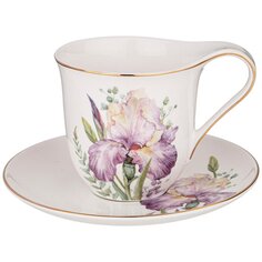 Чайная пара фарфор, 2 предмета, на 1 персону, 275 мл, Lefard, Irises, 590-479, подарочная упаковка