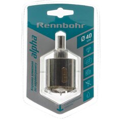 Коронка сверлильная, по керамограниту и керамике, Rennbohr, 676240, диаметр 40 мм, алмазная, круглое сверло
