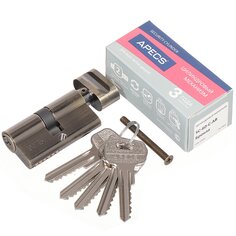 Личинка замка двери Apecs, SC-60-C-AB (SC-60-Z-C-AB), 15601, 60 мм, бронза, 30/30