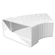 Уголок вентиляционный пластик, плоский, диаметр 110 мм, 55 мм, разноугловой, Viento, В511КРП PLUS Виенто