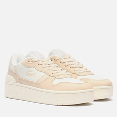 Женские кроссовки Lacoste T-Clip Platform, цвет бежевый