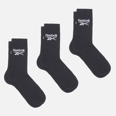 Комплект носков Reebok Crew BL 3-Pack, цвет чёрный