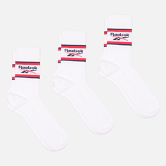 Комплект носков Reebok Crew BB 3-Pack, цвет белый