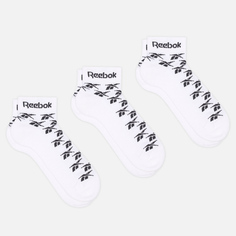 Комплект носков Reebok Ankle Vector 3-Pack, цвет белый