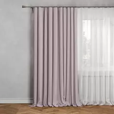 Штора на ленте со скрытыми петлями блэкаут Inspire Alycia 200x280 см цвет розовый Olga 5
