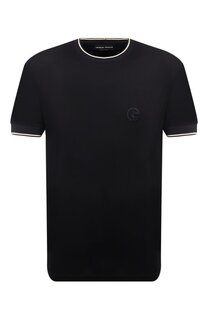 Футболка из хлопка и шелка Giorgio Armani