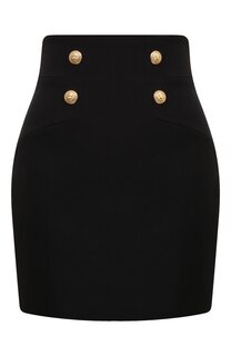 Шерстяная юбка Balmain