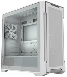 Корпус mATX GIGABYTE C102W GB-C102GI белый, без БП, панель из закаленного стекла, 2*USB 3.0, audio