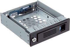 Переходник Chenbro SK31101H04*13897 для установки одного устройства 3.5 SATA 6Gb/s/SAS3 12Gb в один слот 5.25, HotSwap, с замком, устанавливается