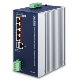 Коммутатор промышленный Planet BSP-360 Industrial Renewable Energy 4-Port 10/100/1000T 802.3at PoE+ Managed Ethernet Switch