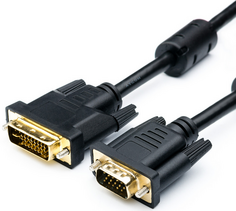 Кабель Atcom AT6143 VGA <=> DVI-I 1.8м (DVI-I Dual link, черный)