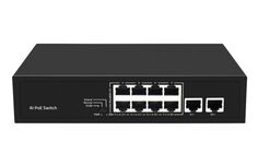 Коммутатор PoE GIGALINK GL-SW-F005-08P 8 PoE (802.3af) порта 10/100Мбит/с до 250 метров cat.6, 2 Uplink порт 100Мбит/с, 150Вт