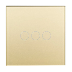 Выключатель Sibling Powerlite-WS3G (золотой) 3 кнопочный