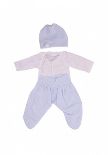 Одежда для куклы Munecas Dolls Antonio Juan 30 - 35 см, боди с рукавами, голубые ползунки, шапка