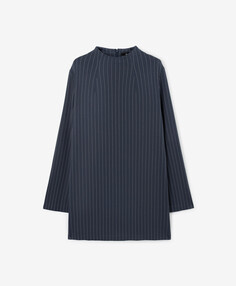 Платье трикотажное из джерси в тонкую полоску синее  GLVR (XL)