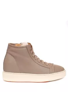 Кеды кожаные на меху Santoni