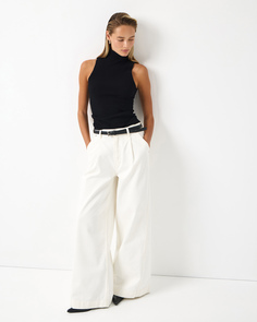 Джинсы Wide leg WL101 с защипами