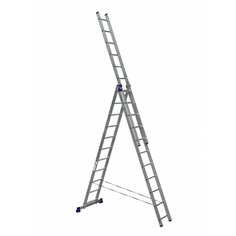 Лестница 3 секции, 11 ступеней, алюминий, 7.3 м, 150 кг, Alumet, 5311