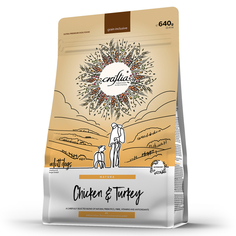 Сухой корм полнорационный для собак Craftia Natura для средних и крупных пород, из курицы и индейки 640 г Crafita