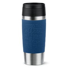 Термокружки термокружка TEFAL EMSA Travel Mug Classic 360мл нерж.сталь, пластик синяя