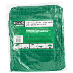 Тенты хозяйственные тент полиэтиленовый ECOS 3х4м с люверсами 100г/м2