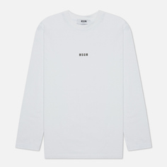 Женский лонгслив MSGM Micrologo Basic Crew Neck, цвет белый