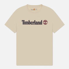 Мужская футболка Timberland Kennebec River Linear Logo, цвет бежевый