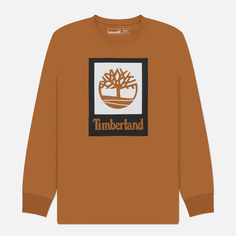 Мужской лонгслив Timberland Stack Logo Colored, цвет коричневый