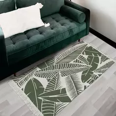 Ковер Maya 60x90 см хлопок 1491 цвет зеленый Без бренда