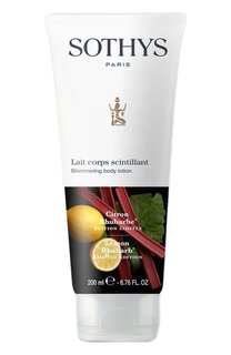 Увлажняющее молочко для тела с эффектом мерцания "Лимон-Ревень" (200ml) Sothys