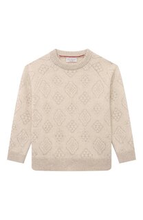 Свитер из шерсти и хлопка Brunello Cucinelli