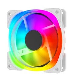 Вентилятор Powercase CM21-12W ARGB White 120x120x25мм (PWM, 4pin +ARGB Sync, 800-1500±10% об/мин) Bulk