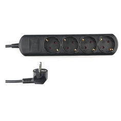 Удлинитель PowerCube PC-2B-3M бытовой, 4р с/з, без выкл. 3500 Вт, 16 А, 3 м 3*1,50 (черный графит)