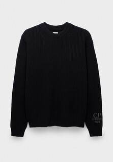 Джемпер C.P. Company lambswool grs boxy crew neck ribbed knit black