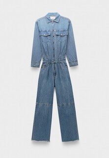 Комбинезон джинсовый One Teaspoon blue lilac denim trucker overall blue lilac