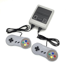 Игровая приставка 620 sfc, 620 игр, av кабель, 2 проводных джойстика, серая NO Brand