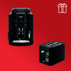 Автоматическая кофемашина Essential EA810870 с Тостером Tefal Smart&Light TT640810 Krups