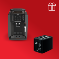 Автоматическая кофемашина Sensation C50 EA910810 с Тостером Tefal Smart&Light TT640810 Krups