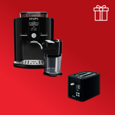 Автоматическая кофемашина Espresseria EA829810 с Тостером Tefal Smart&Light TT640810 Krups