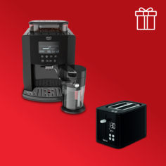 Автоматическая кофемашина Arabica EA819N10 с Тостером Tefal Smart&Light TT640810 Krups