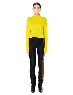 Черные кожаные леггинсы Haider Ackermann
