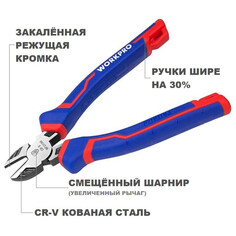 Бокорезы, кусачки бокорезы WORKPRO 180мм CR-V