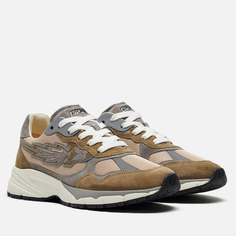 Мужские кроссовки Enterprise Japan EJ Running Low Suede/Mesh/Reflective, цвет оливковый