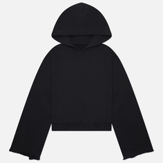 Женская толстовка Maison Margiela MM6 Wide Sleeves Dropped Shoulders Hoodie, цвет чёрный