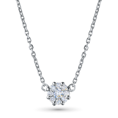 Колье из серебра э0612кл09160600_white ЭПЛ Даймонд