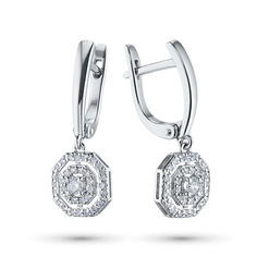 Серьги из серебра э0612сг11172700 ЭПЛ Даймонд
